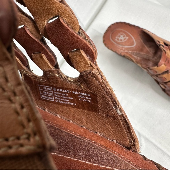 Artiat whipstitch sandal leather western boho wedge neutral western summer fall - Picture 7 of 8